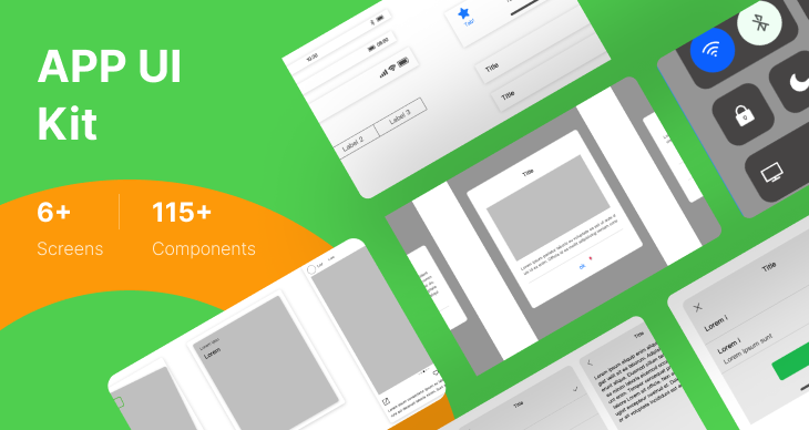 Free Mobile App Element UI Kit for iOS & Android